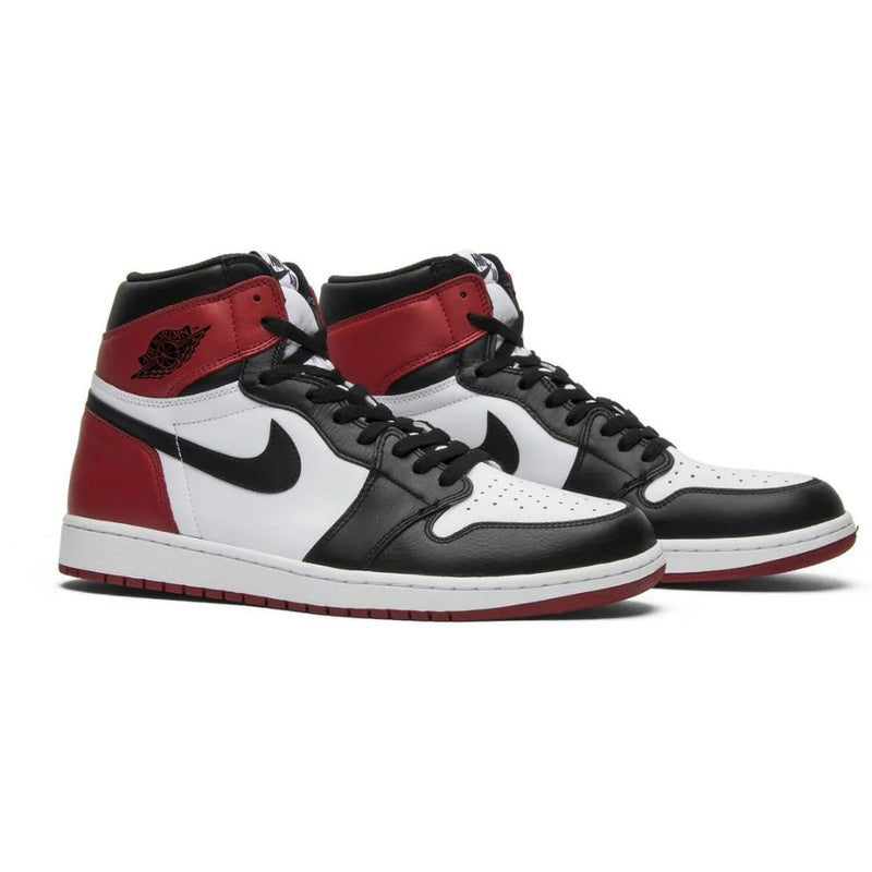 Nike Bota Air Jordan 1 High Satin Black Toe Tricolor - Preto/Vermelho