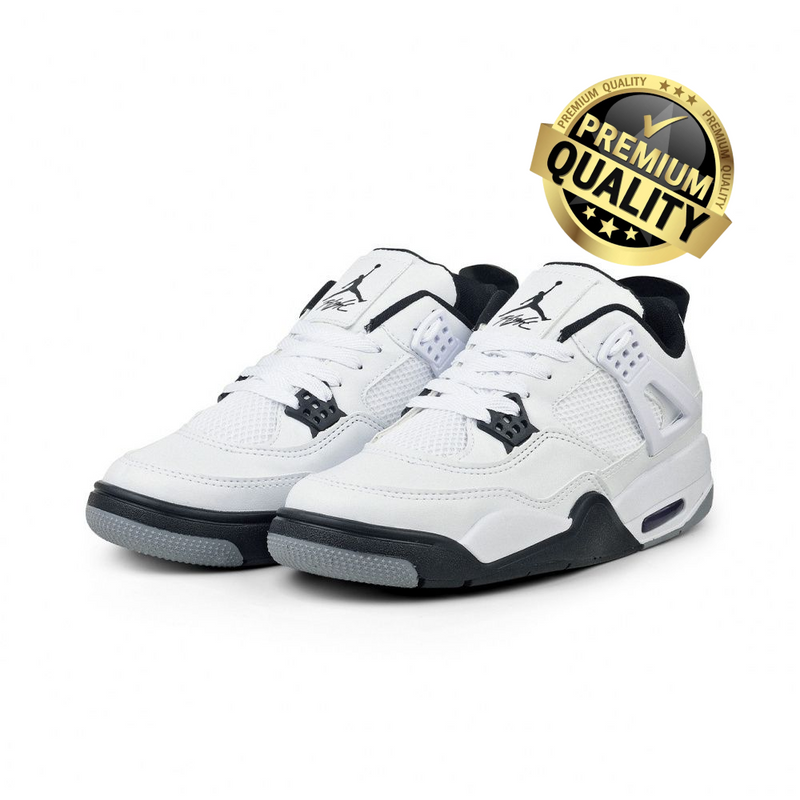 Nike Bota Air Jordan 4 - Branco/Preto/Cinza