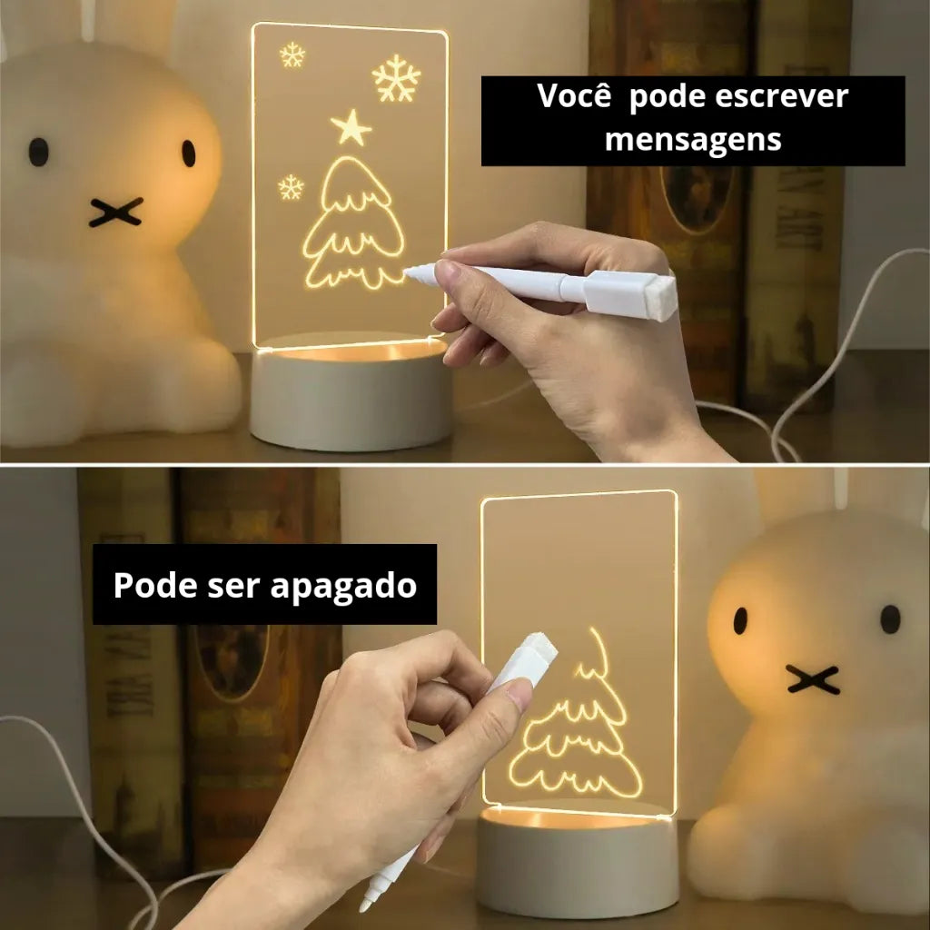 Luminária Criativa de Mesa para Anotações